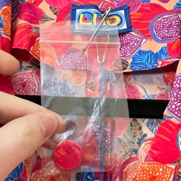 NWT LHD Casitas Printed Cotton Blend Poplin Mini Dress - Picture 11 of 13